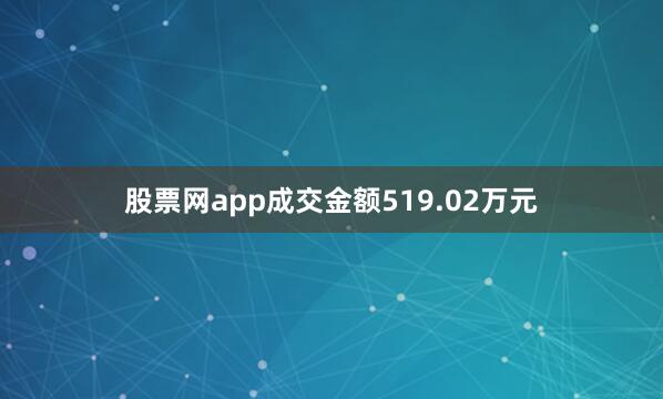 股票网app成交金额519.02万元